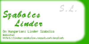 szabolcs linder business card